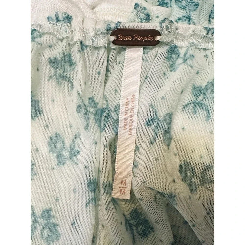 Free People Size M Sweetie Pie Crop Wrap Blouse Boho Festival Peasant